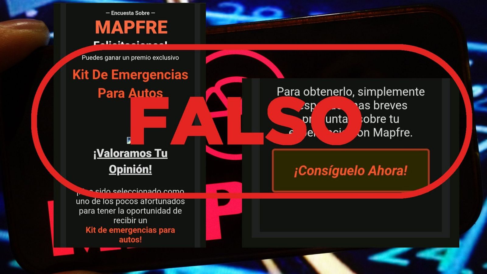 MAPFRE no regala un kit de emergencias, es un fraude