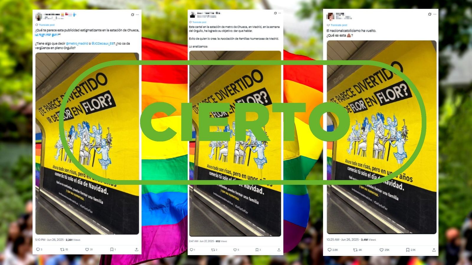 Estos carteles en el metro de Madrid son reales