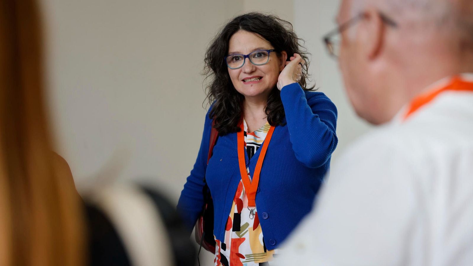 Mónica Oltra en una asamblea de la formación valencianista en 2024