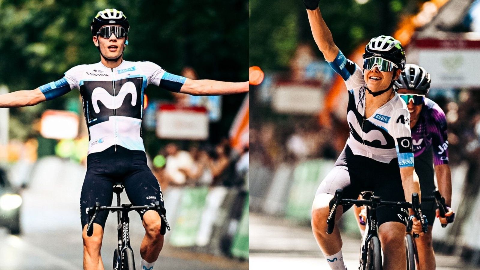 Iván Romeo y Sara Martín firman el doblete de Movistar en el Campeonato de España de ciclismo en ruta