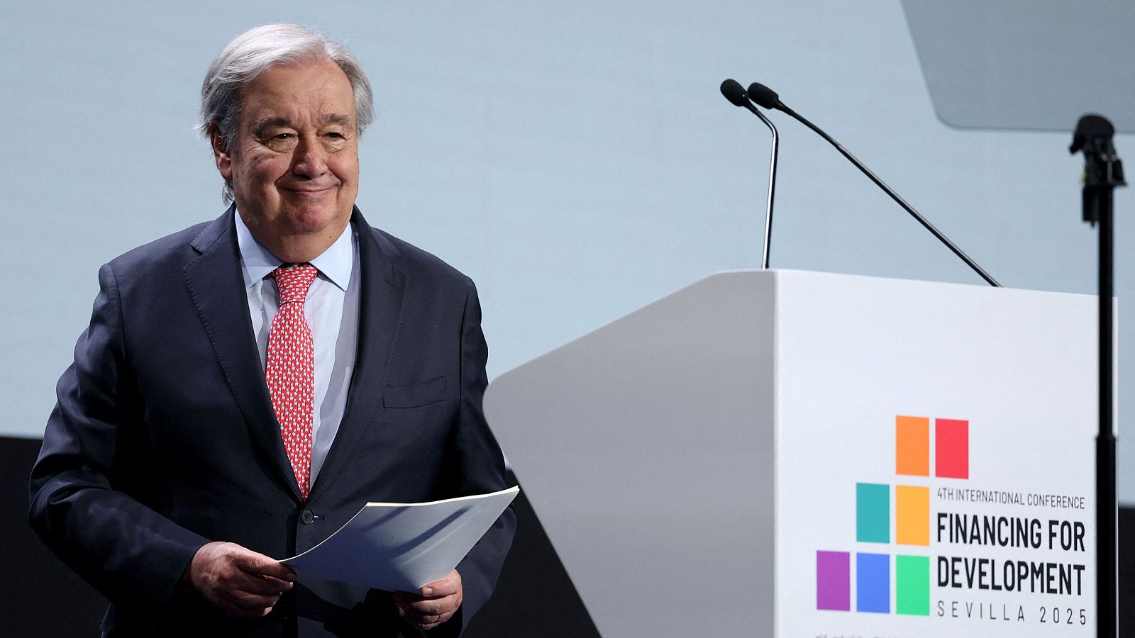 Guterres, en la cumbre de la ONU en Sevilla: "La financiación es el motor del desarrollo y se está ahogando"