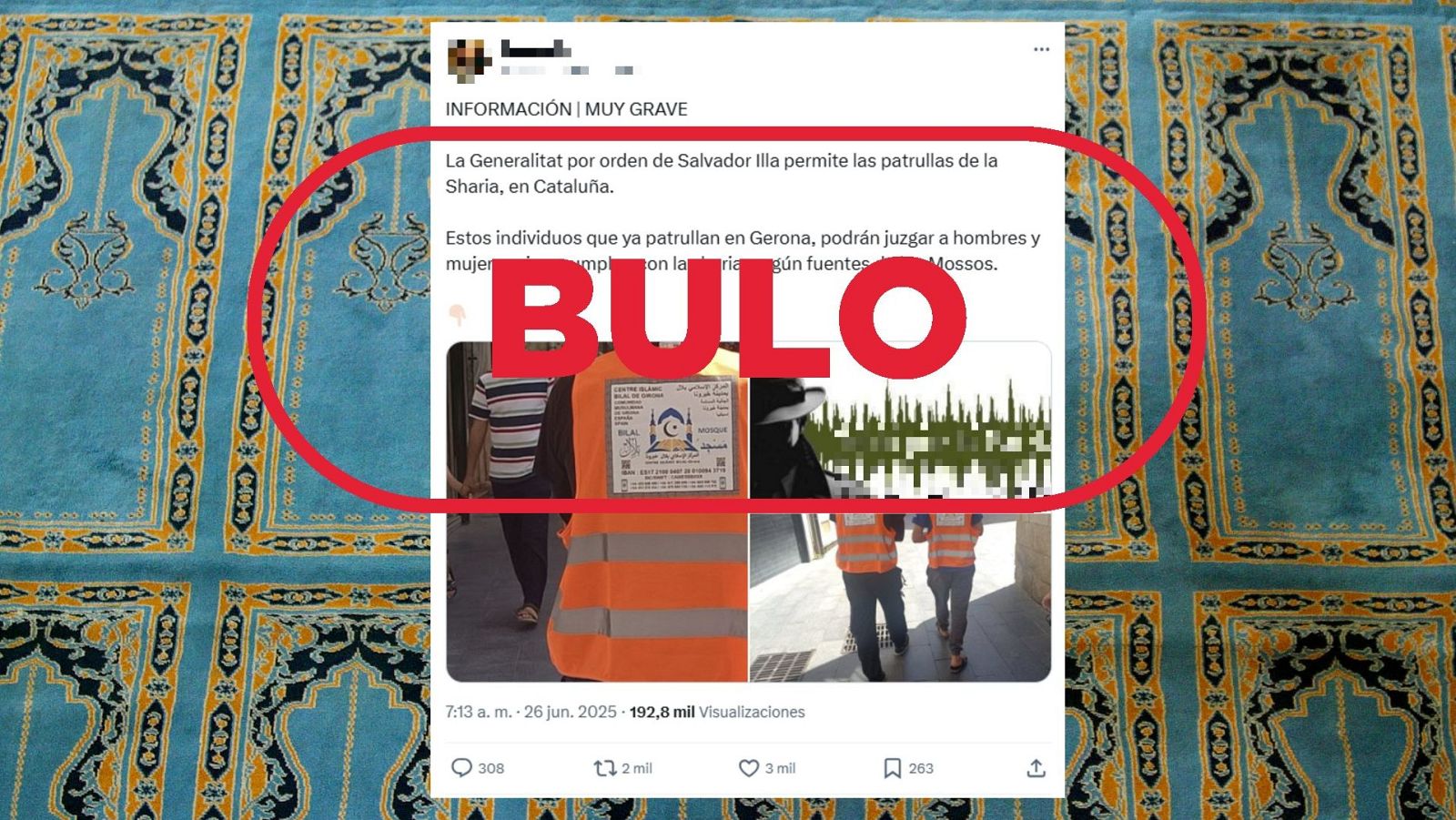 No es la policía de la sharía en Cataluña, es un bulo