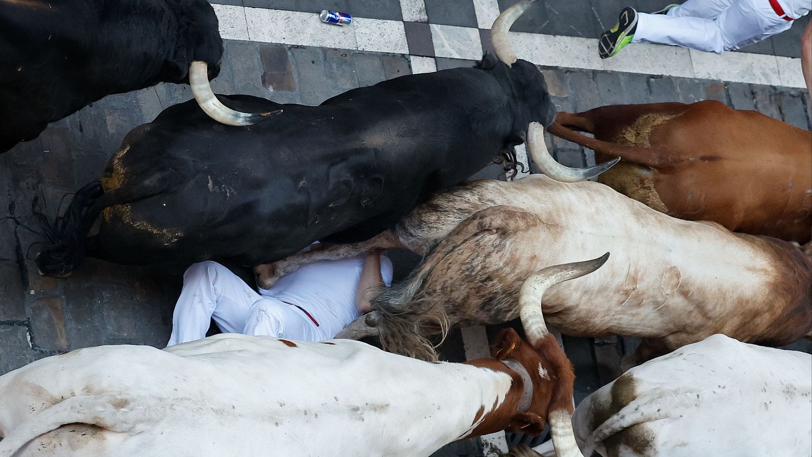 Un mozo es arrollado por una compacta manada de los Victoriano del Río