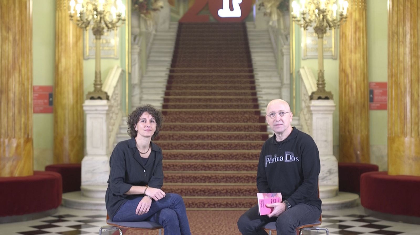 Óscar López con Marina Garcés