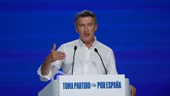 Feijóo se conjura para llegar a La Moncloa y sacar a España de la "oscuridad" de Sánchez: "Conmigo nunca estará en venta"