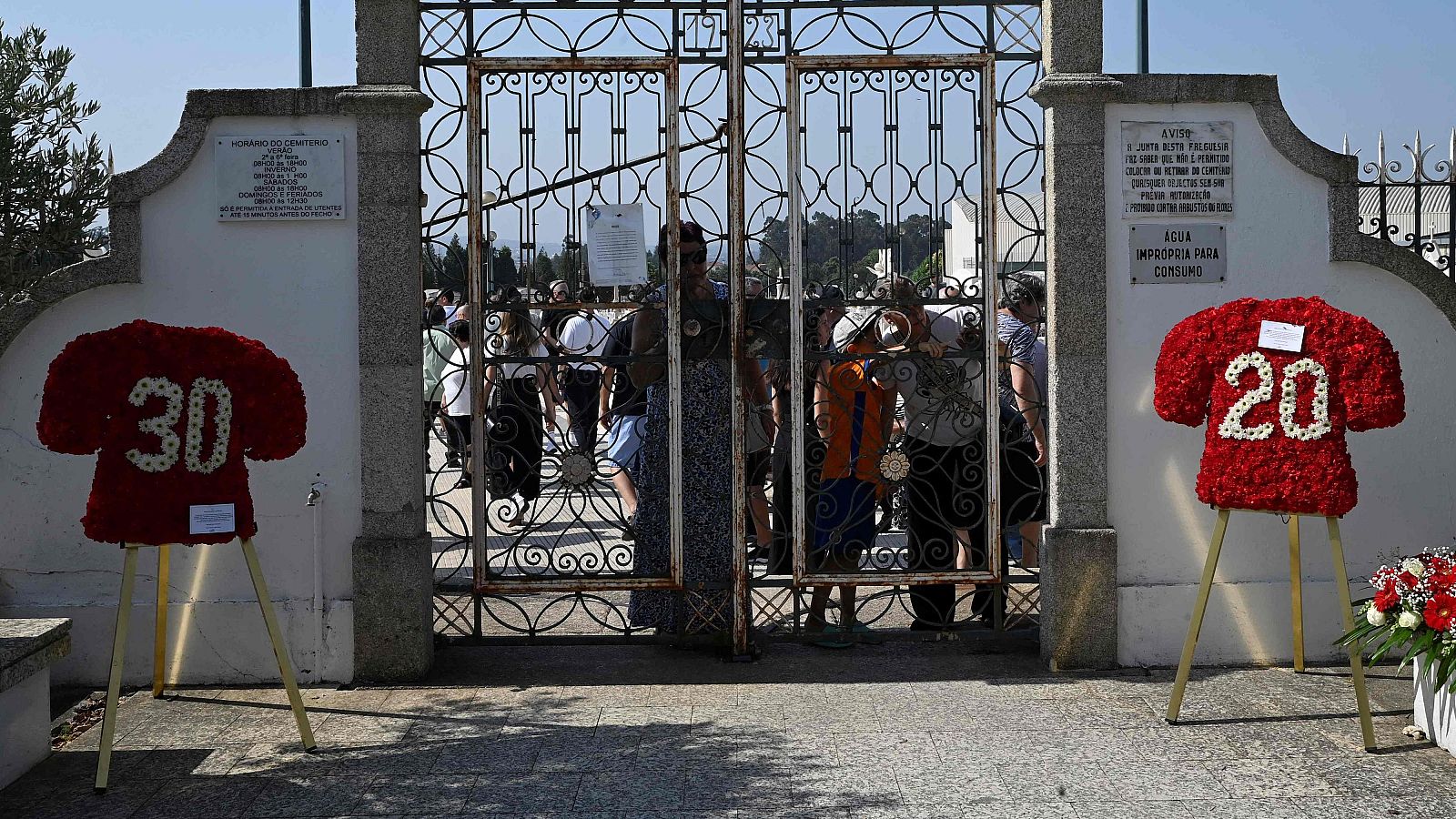 Imagen del cementerio de Gondomar donde descansan los restos de Diogo Jota y su hermano.