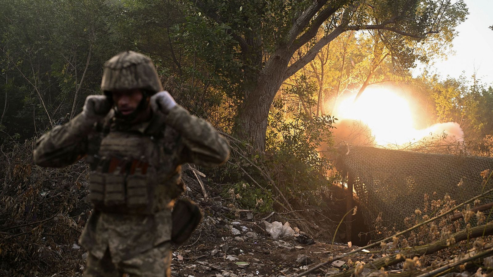 Un soldado ucraniano en el frente de la región de Donetsk