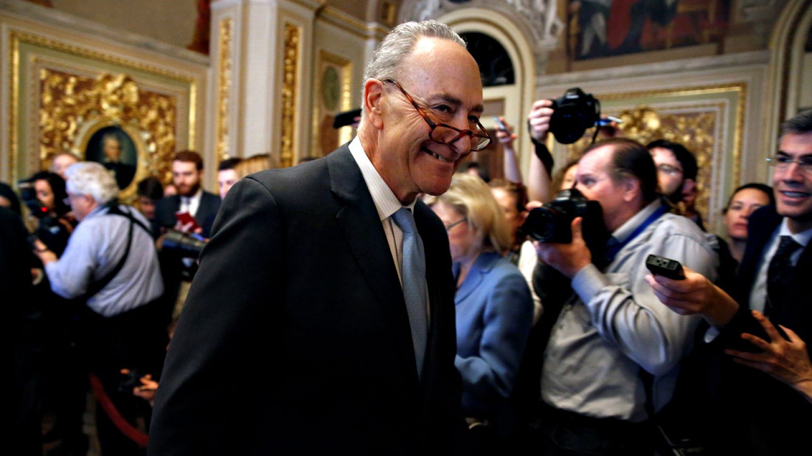 El líder de la minoría demócrata en el Congreso de Estados Unidos, Chuck Schumer