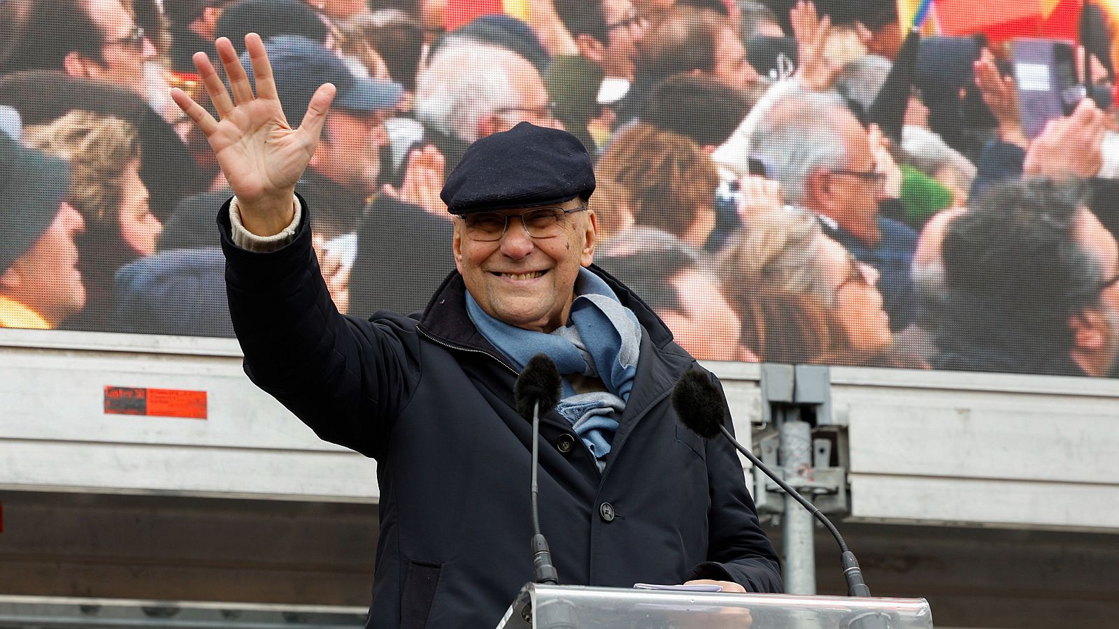 Alejo Vida-Quadras, en una concentración en Madrid contra la ley de amnistía