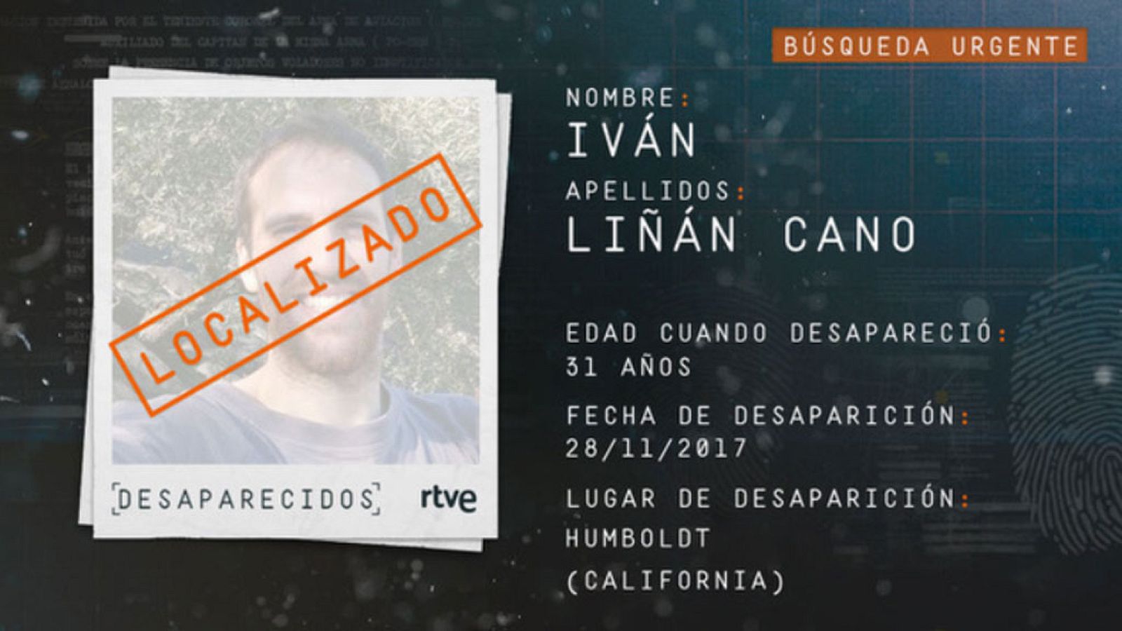 Iván Liñán Cano, localizado