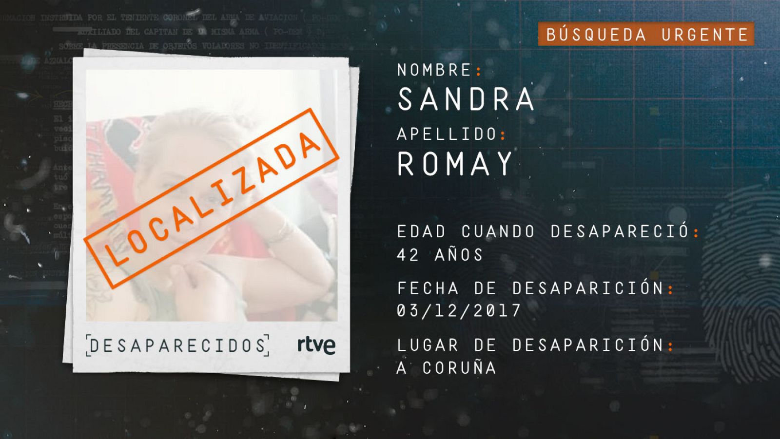 Sandra Romay, localizada