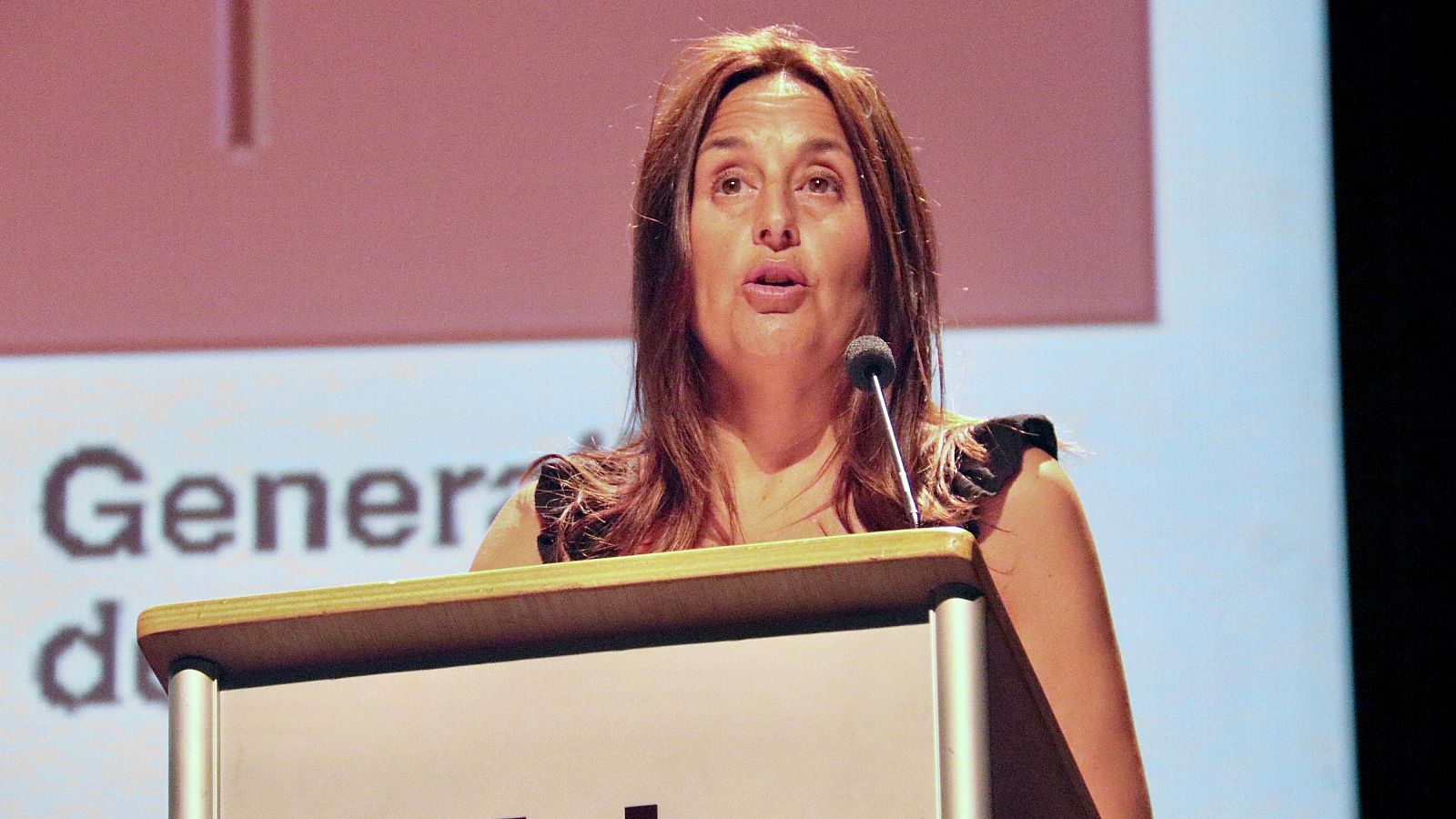 La consellera d'Educació, Esther Niubó, en la inauguració de la jornada de presentació del nou full de ruta per als EAPs.