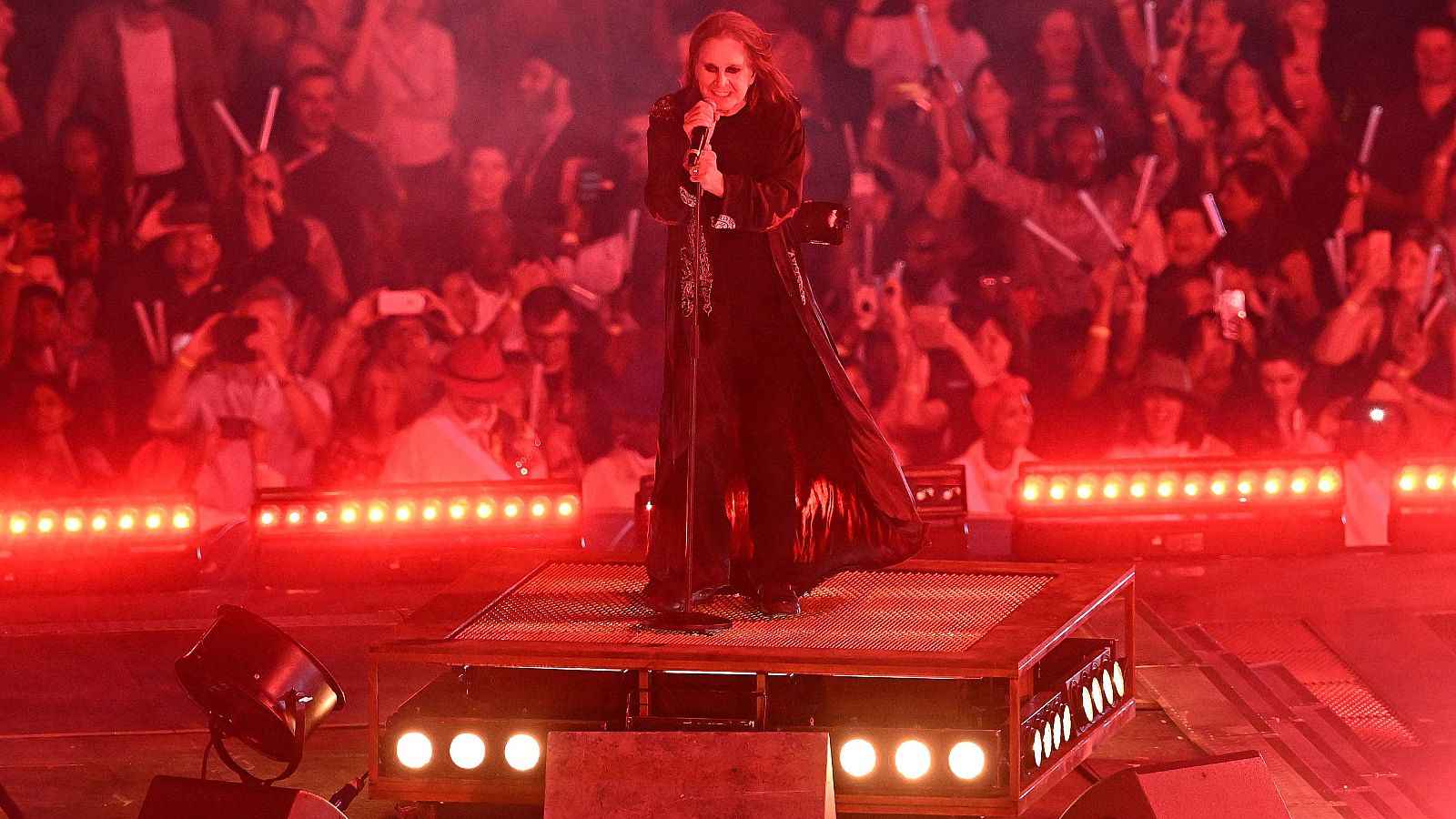 Ozzy Osbourne durante una actuación en el Estadio Alexander en Birmingham en 2022