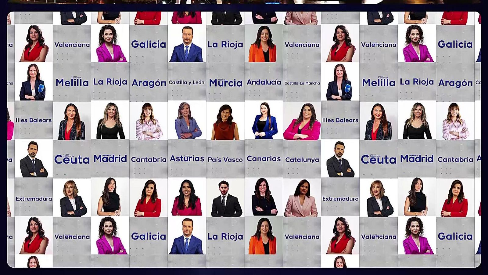 Presentadores de los informativos territoriales de RTVE