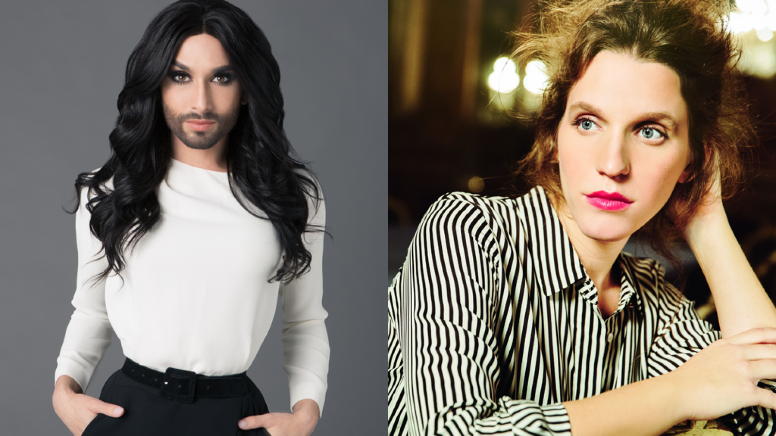 Conchita Wurst y Luisa Sobral en la Gala de Eurovisión de OT