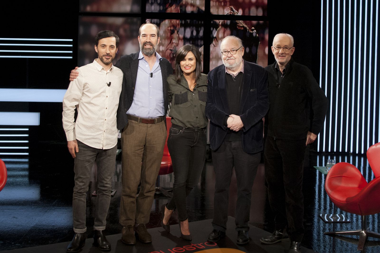 Los participantes en el coloquio sobre titulos premiados, en Historia de Nuestro Cine, en la semana de los Goya