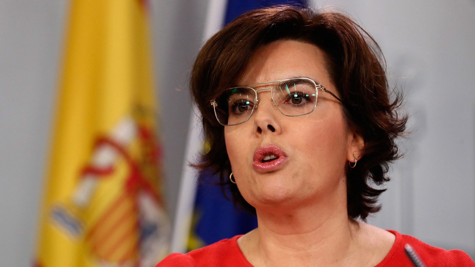 La vicepresidenta del Gobierno, Soraya Sáenz de Santamaría