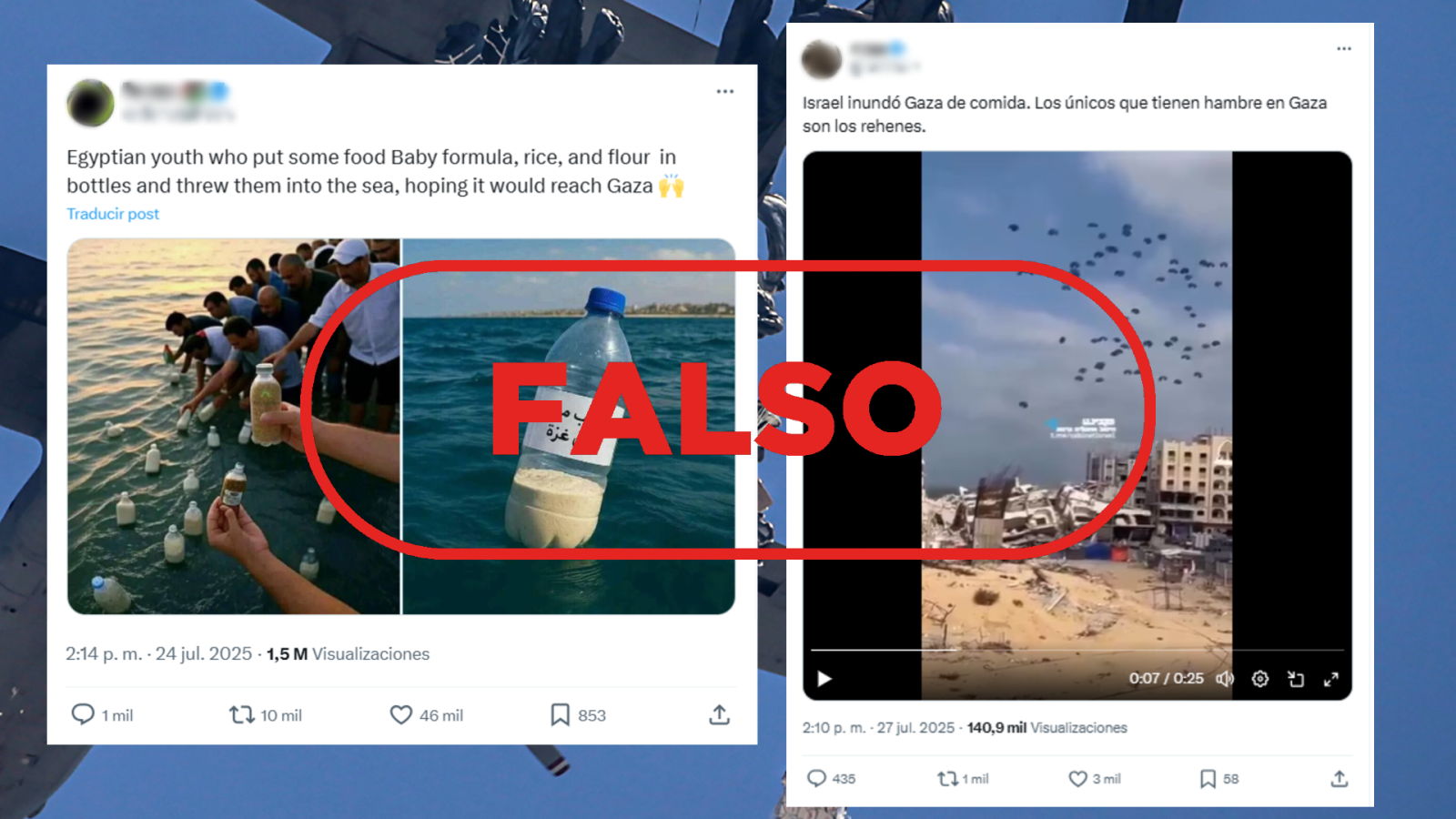 Estas imágenes no guardan relación con la actual entrega de ayuda humanitaria en Gaza