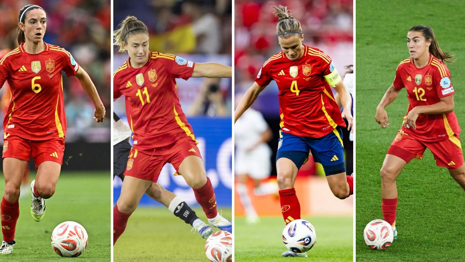 Alexia Putellas, Irene Paredes, Aitana Bonmatí y Patri Guijarro, en el once ideal de la Eurocopa 2025