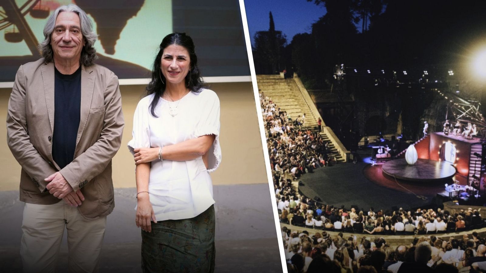 Xavier Marcé i Leticia Martín fan balanç davant els mitjans de l’edició 2025 del Festival Grec