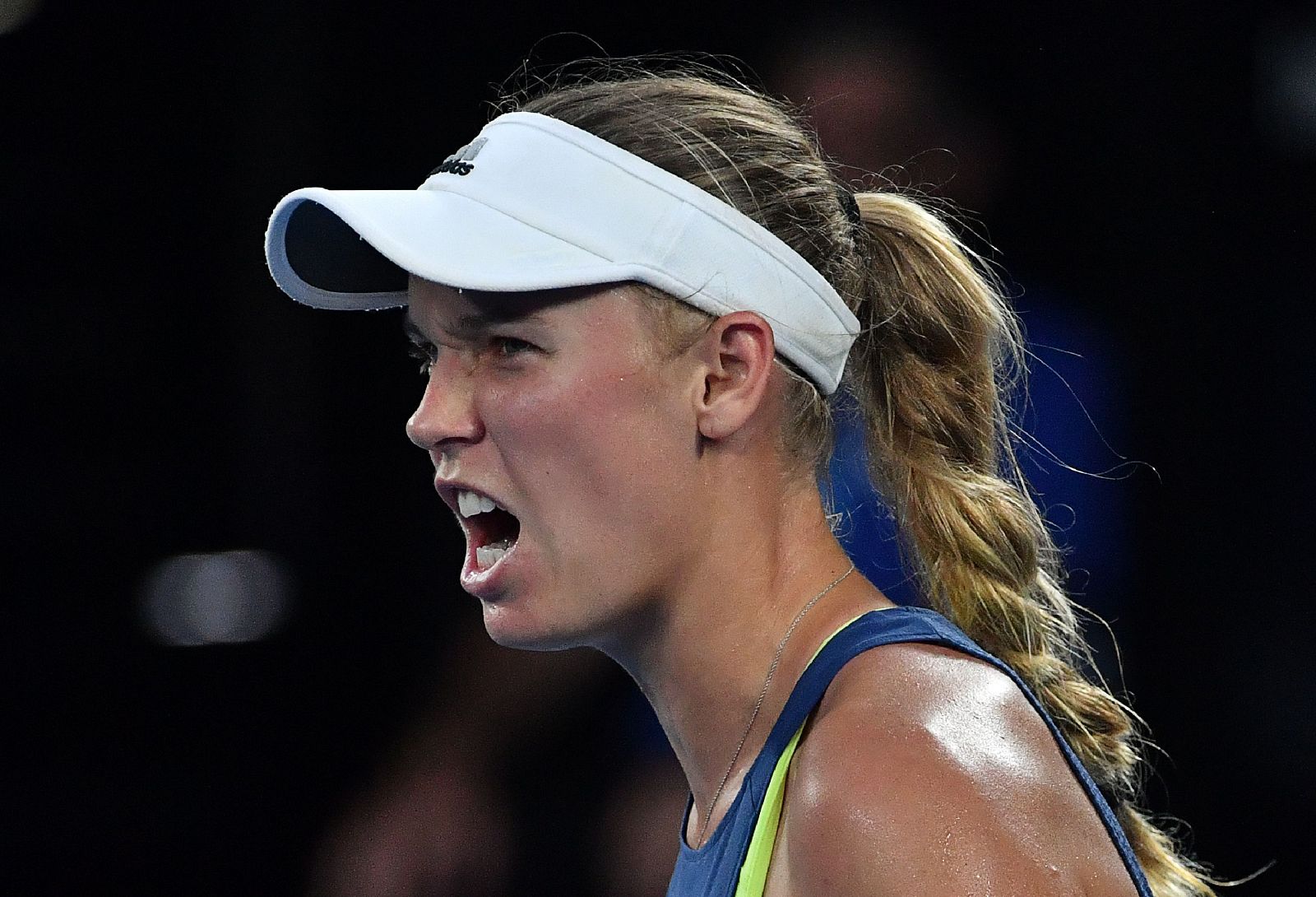 Caroline Wozniacki, durante la final en Melbourne