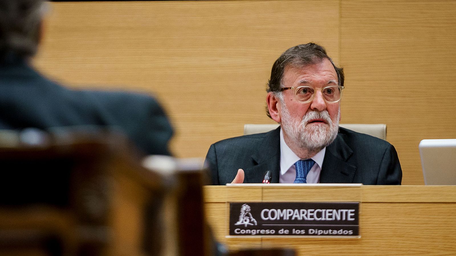 El expresidente del gobierno, Mariano Rajoy, comparece en la comisión de Investigación sobre la denominada 'Operación Cataluña'