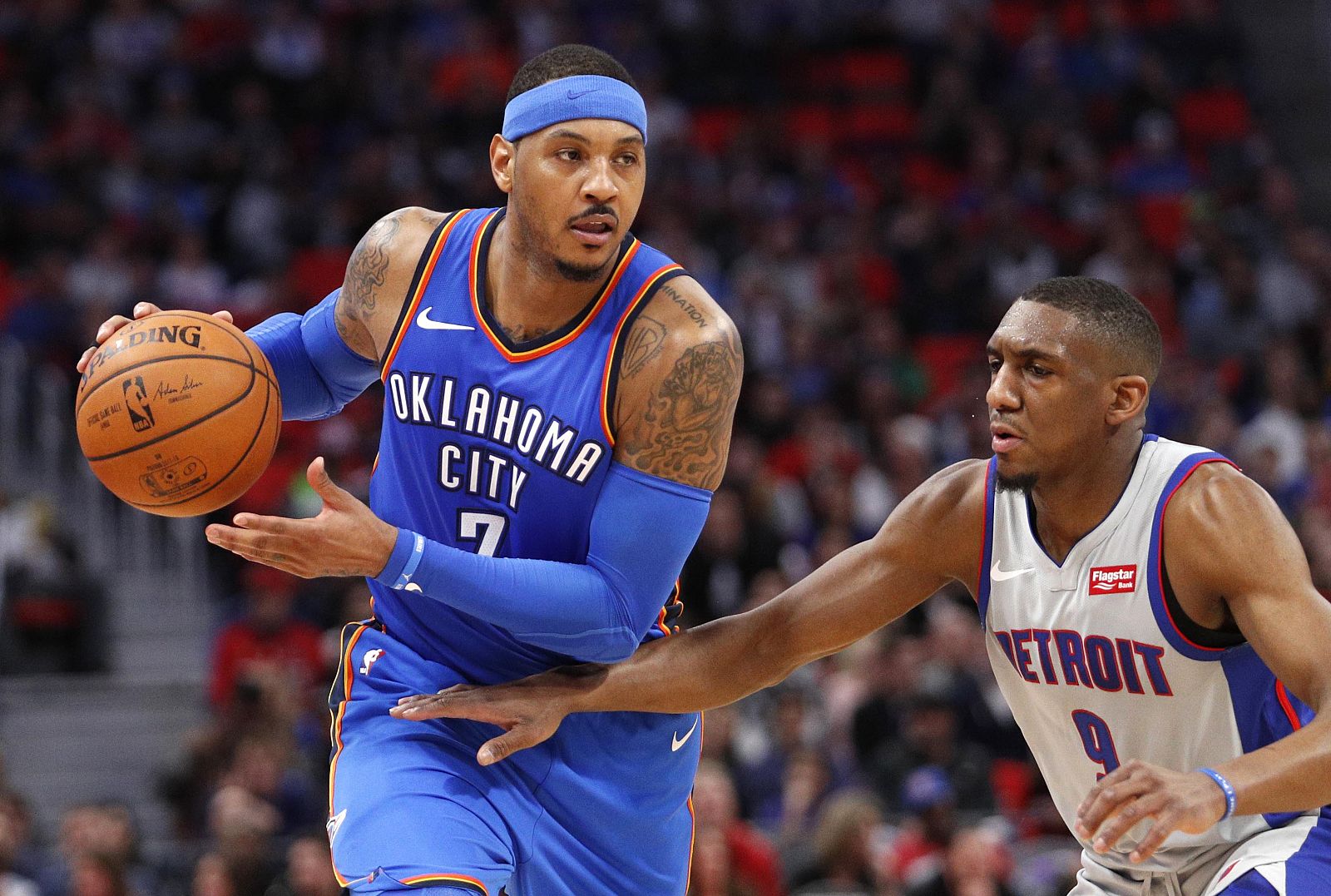 Carmelo Anthony, en acción esta noche