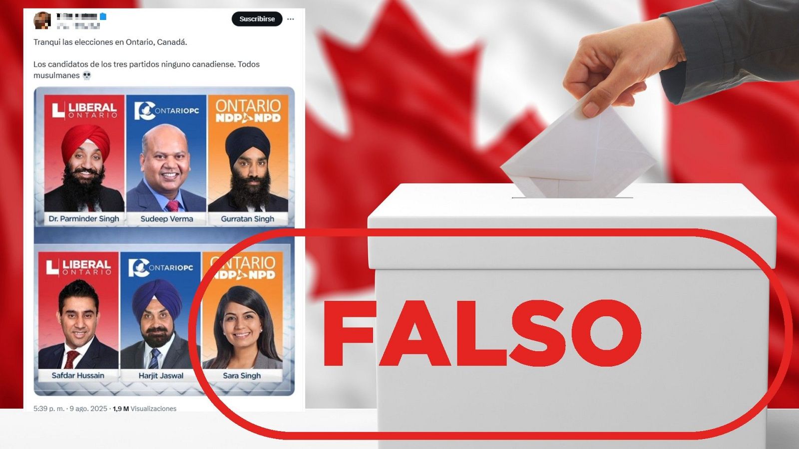 No son candidatos no canadienses a las últimas elecciones en Ontario