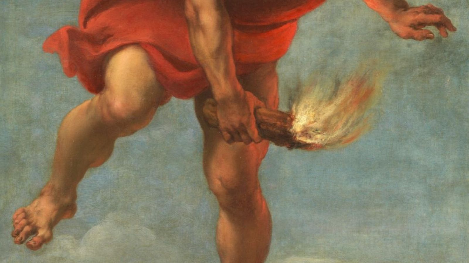 Detalle del cuadro 'Prometeo trayendo el fuego' de Jan Cossiers.