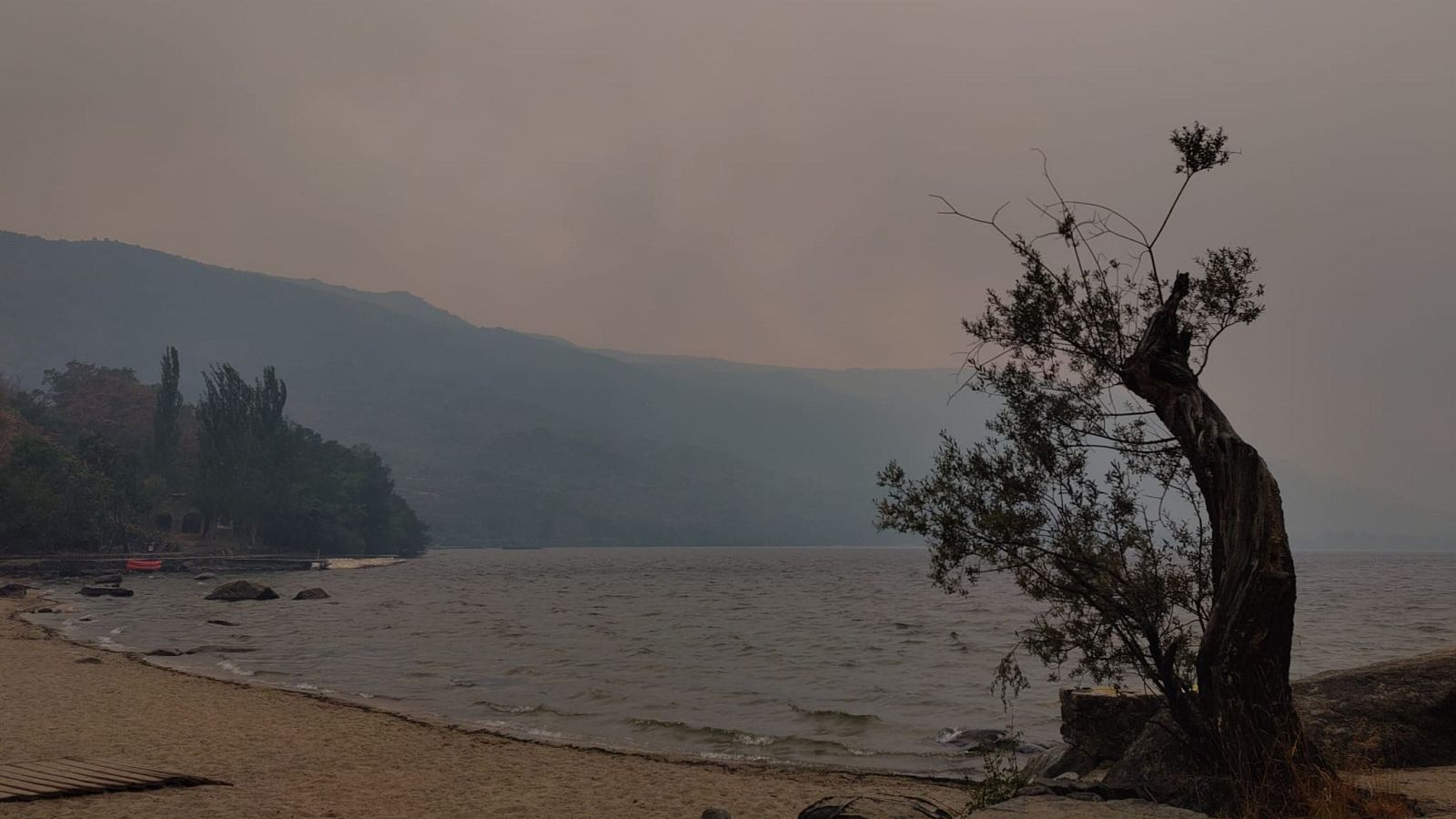 Incendio declarado en la proximidad del Lago de Sanabria