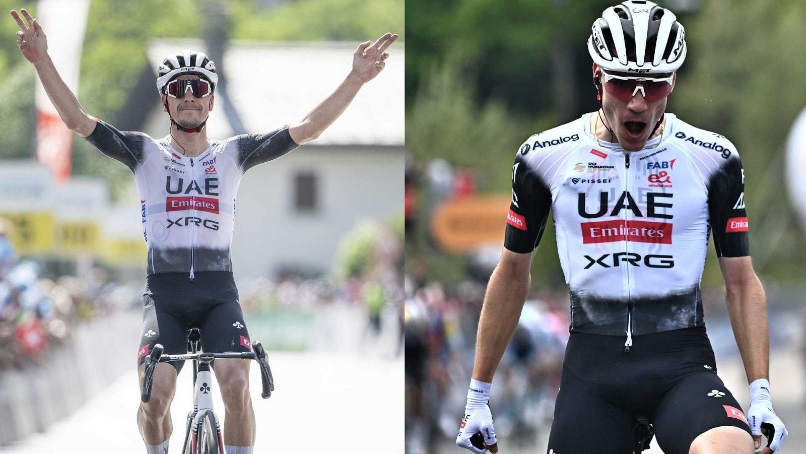 Joao Almeida y Juan Ayuso, los líderes del UAE para la Vuelta ciclista a España 2025.