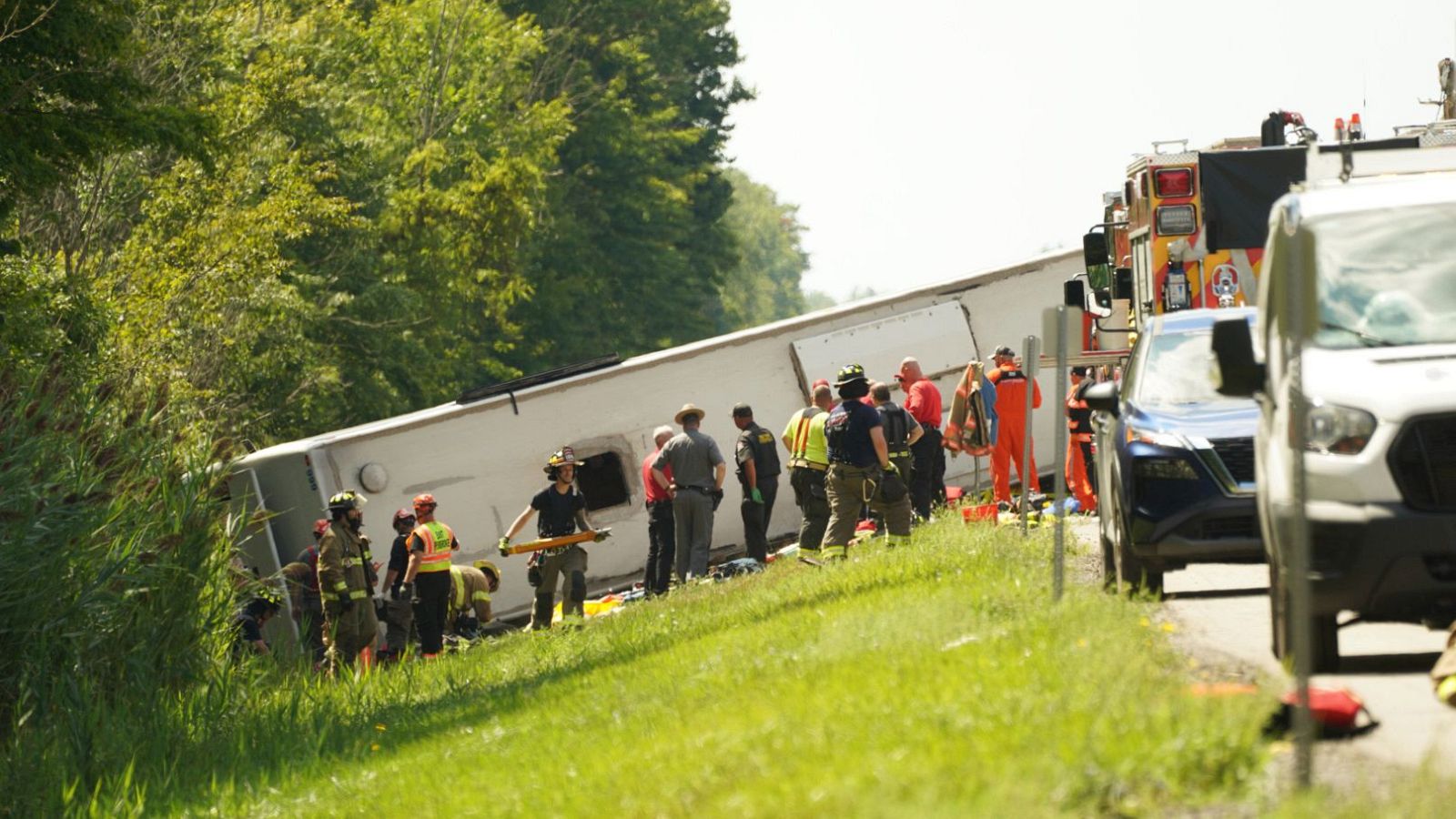 Accidente de un autobús turístico en el estado de Nueva York
