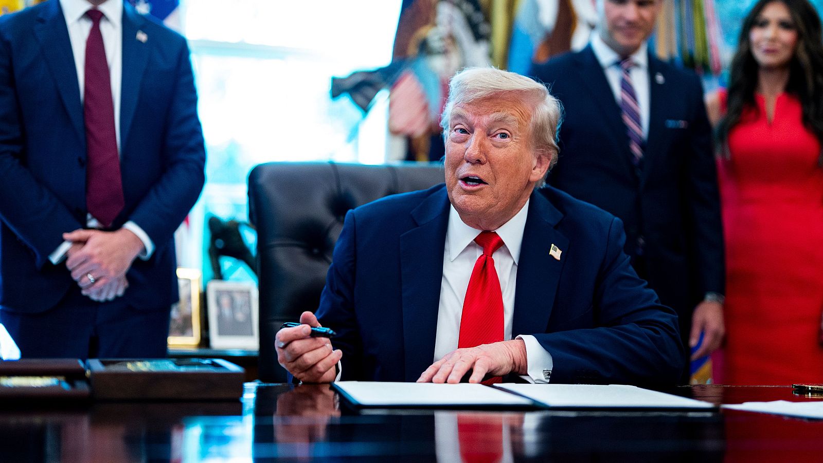 El presidente de Estados Unidos, Donald Trump, en el Despacho Oval de la Casa Blanca