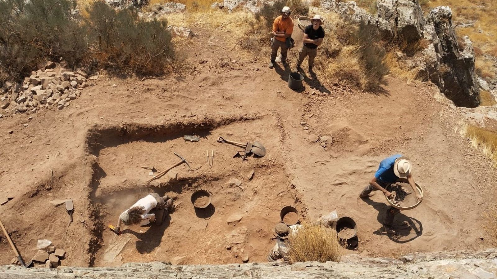 Imagen de archivo de la excavación arqueológica en el yacimiento de Las Chorreras, en Los Yébenes