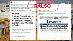 La AEMET no ha admitido que no pronosticó la dana de Valencia, es falso