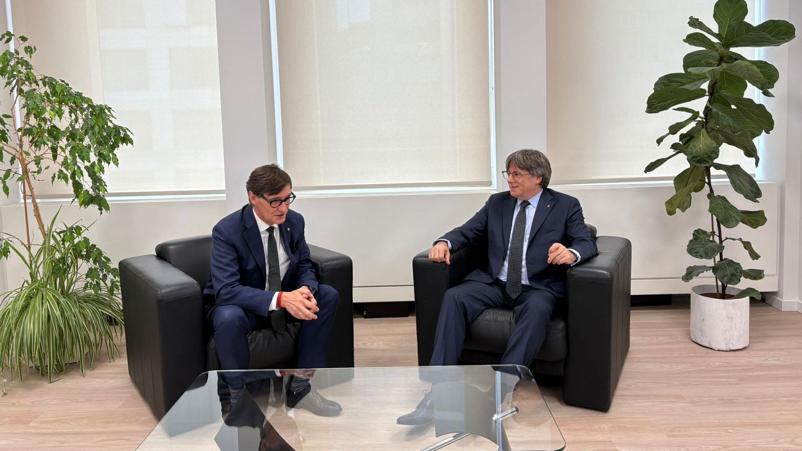 Salvador Illa i Carles Puigdemont, junts a Brussel·les aquest dimarts