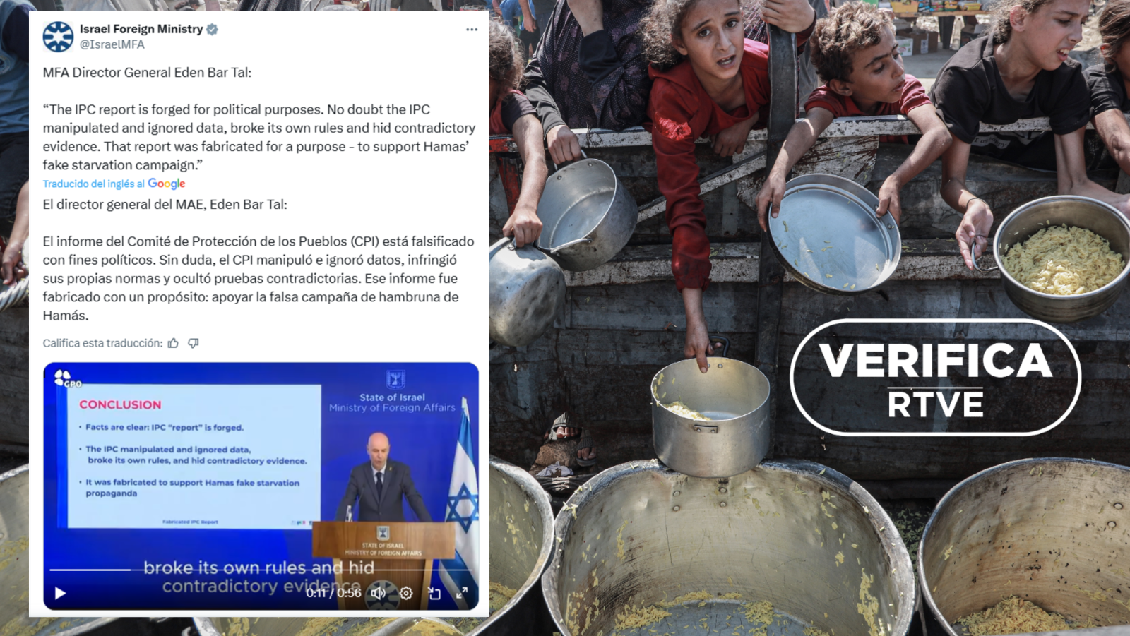 Analizamos la campaña de Israel que pretende negar la hambruna en Gaza