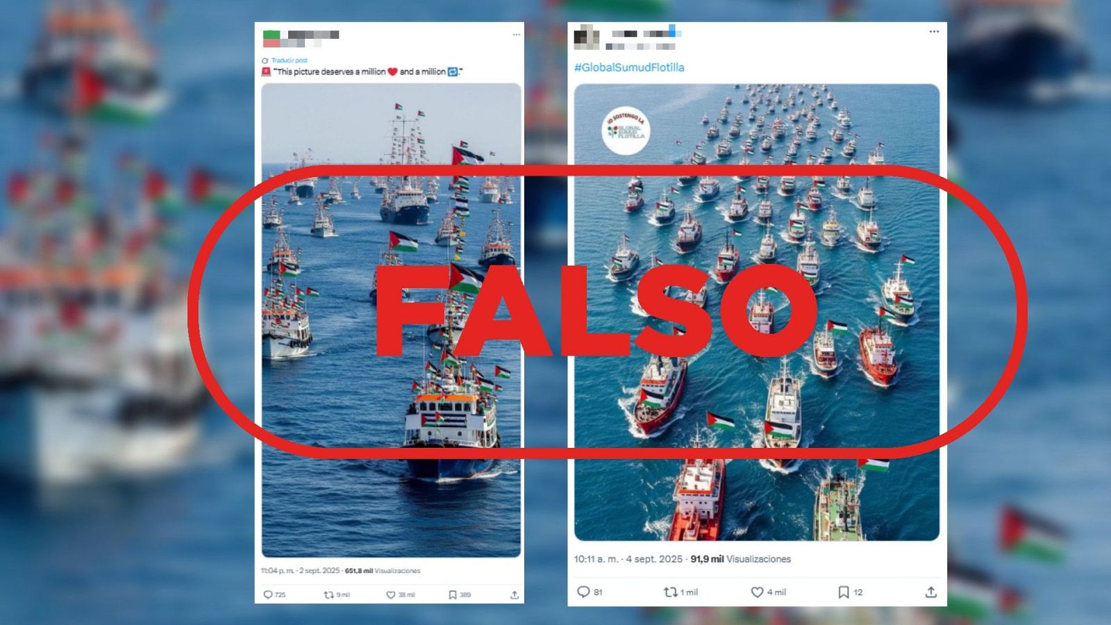 No es la flotilla que parte con ayuda para Gaza, es IA