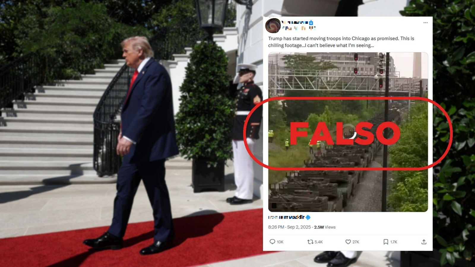 No son tanques entrando a Chicago, es un desfile en Washington