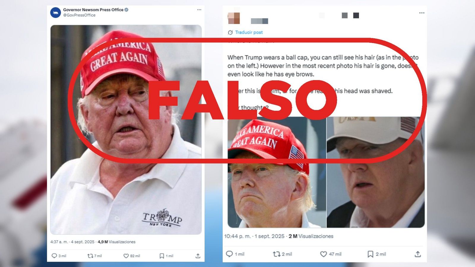 Imágenes editadas de Donald Trump alimentan la teoría conspirativa de que está gravemente enfermo