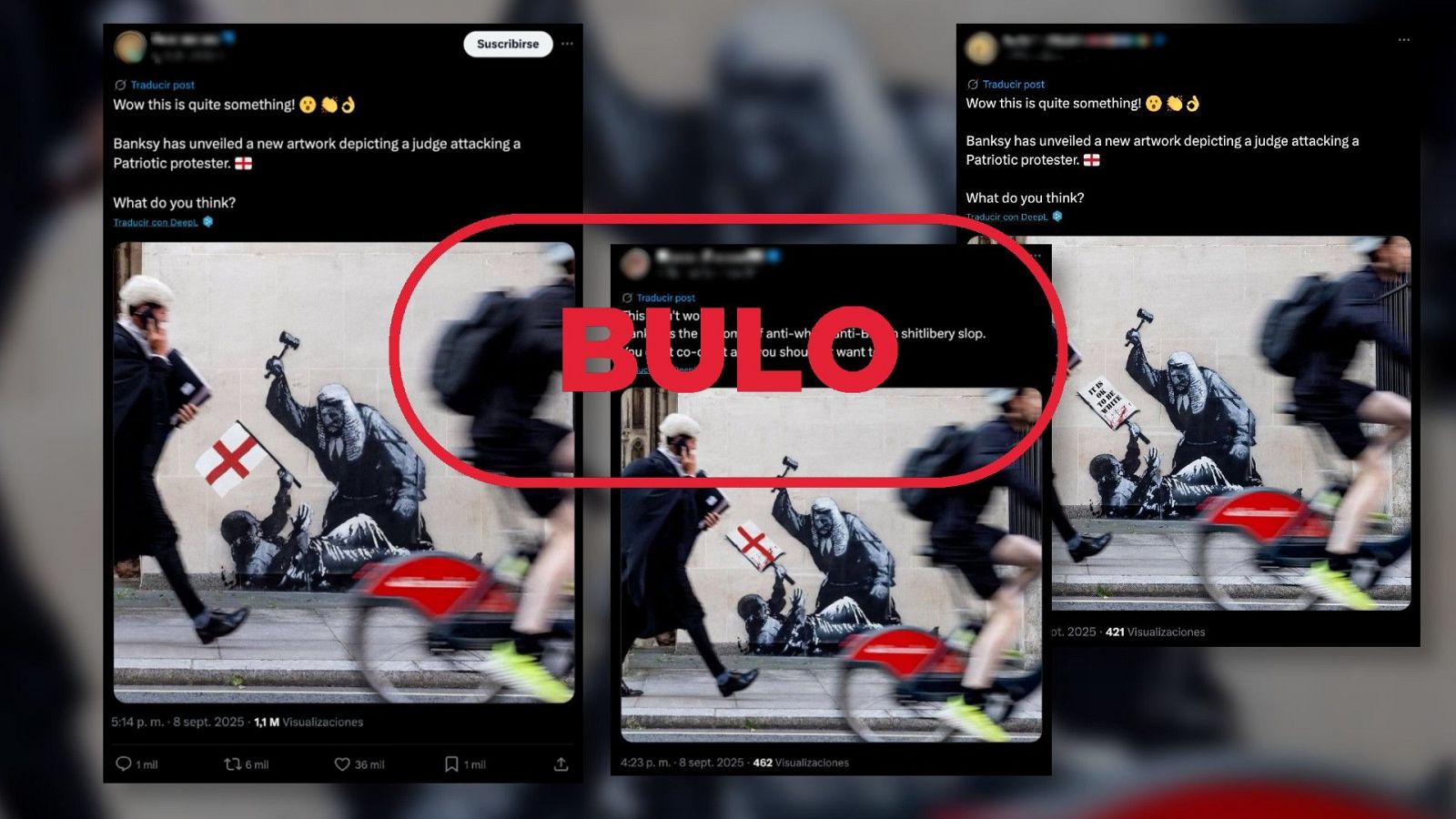 Estas imágenes de la nueva obra de Banksy están manipuladas