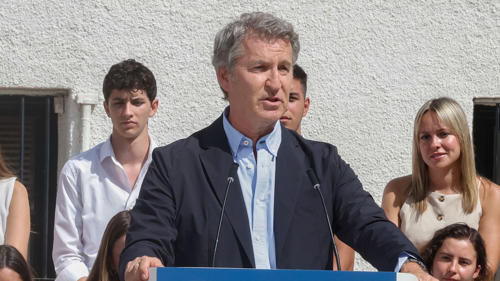 El líder del Partido Popular, Alberto Núñez Feijóo, en un acto político hace unos días.