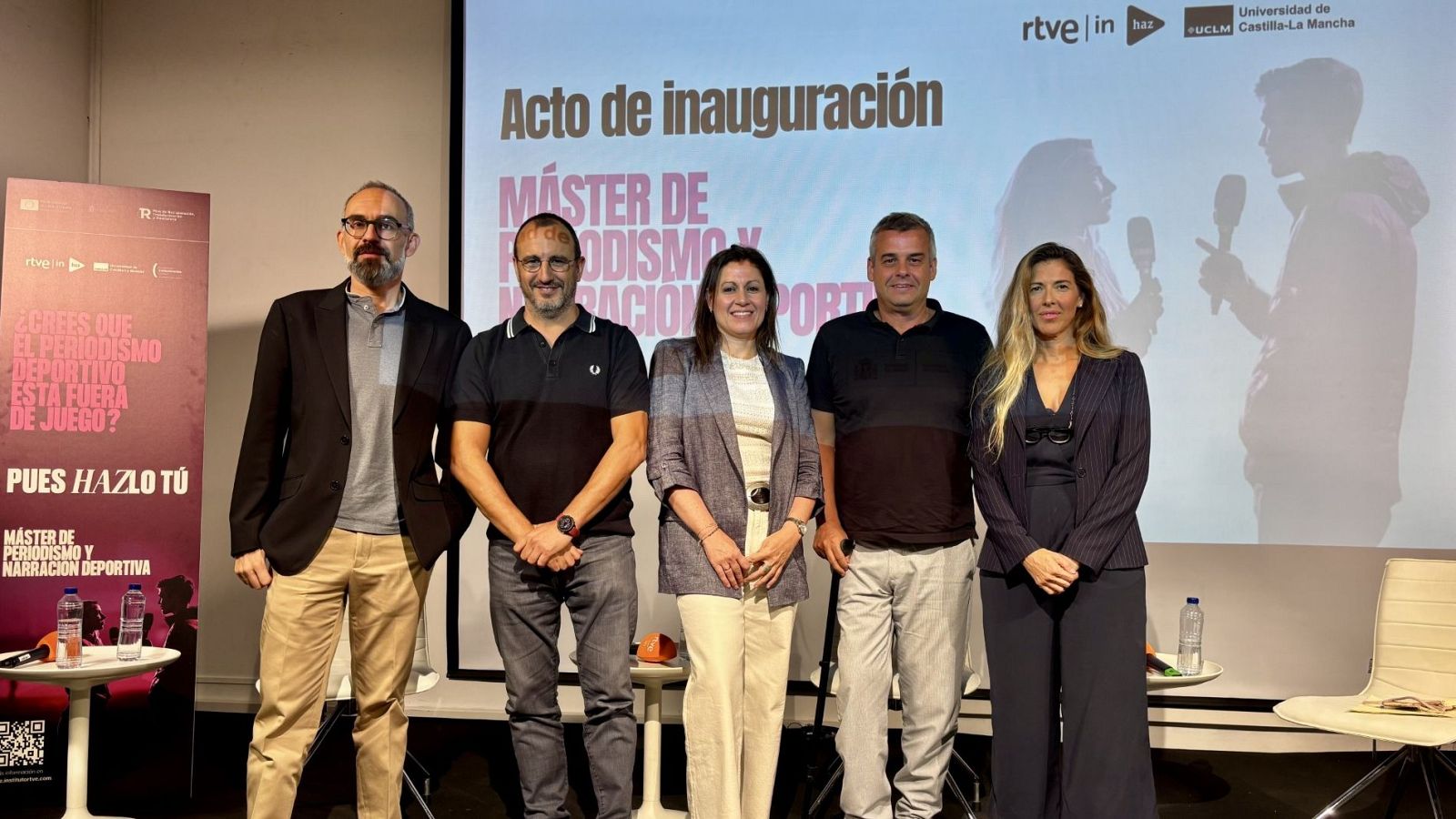 Los participantes en la inauguración Máster de Periodismo y Narración Deportiva