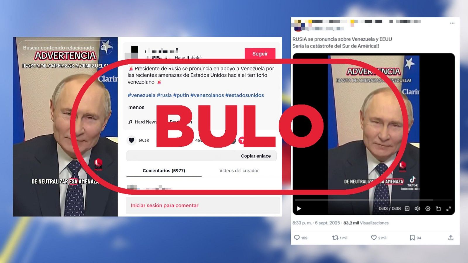Putin no amenaza a EE.UU. con apoyar a Venezuela en este vídeo