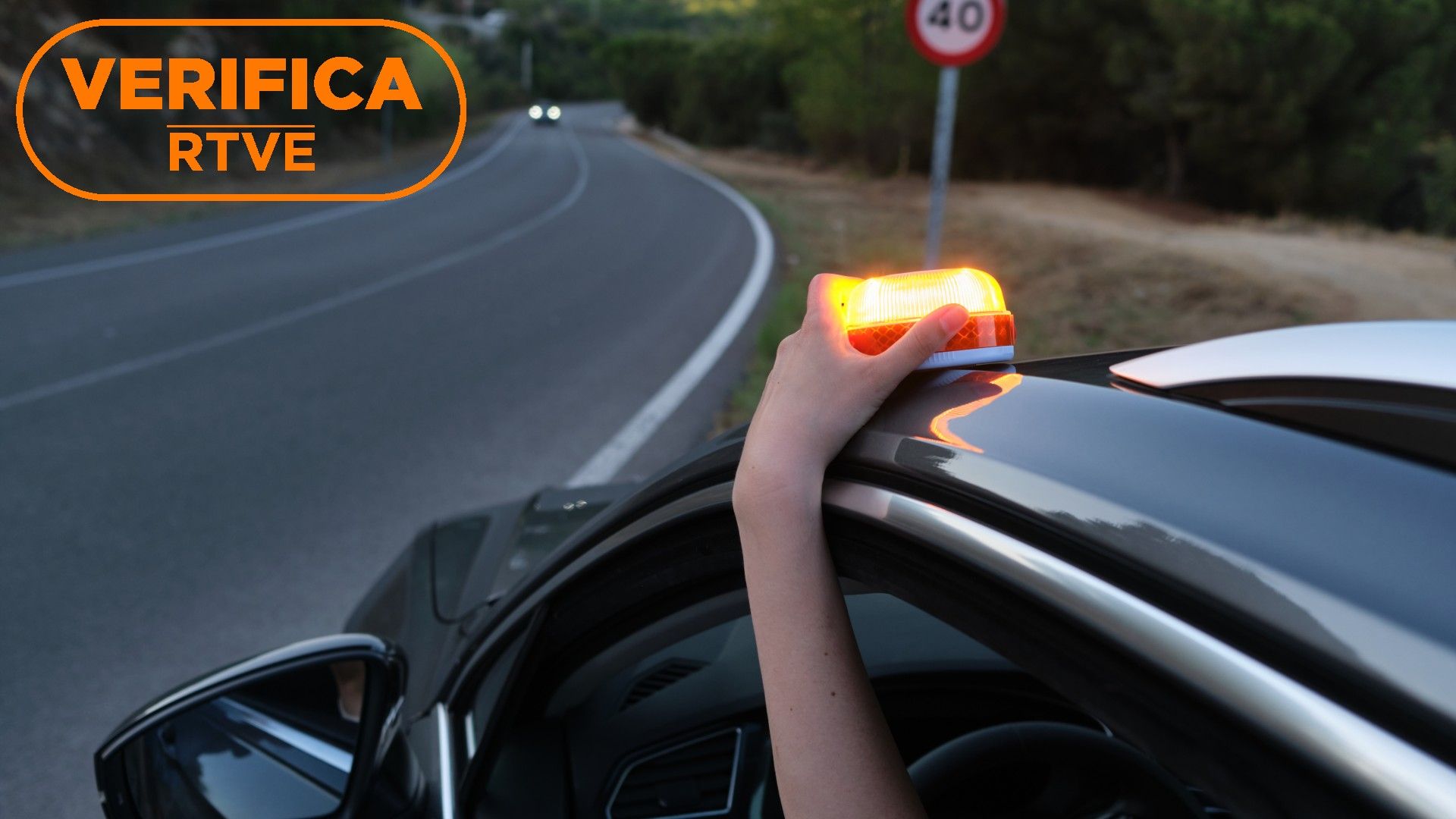 A woman's face, partially obscured