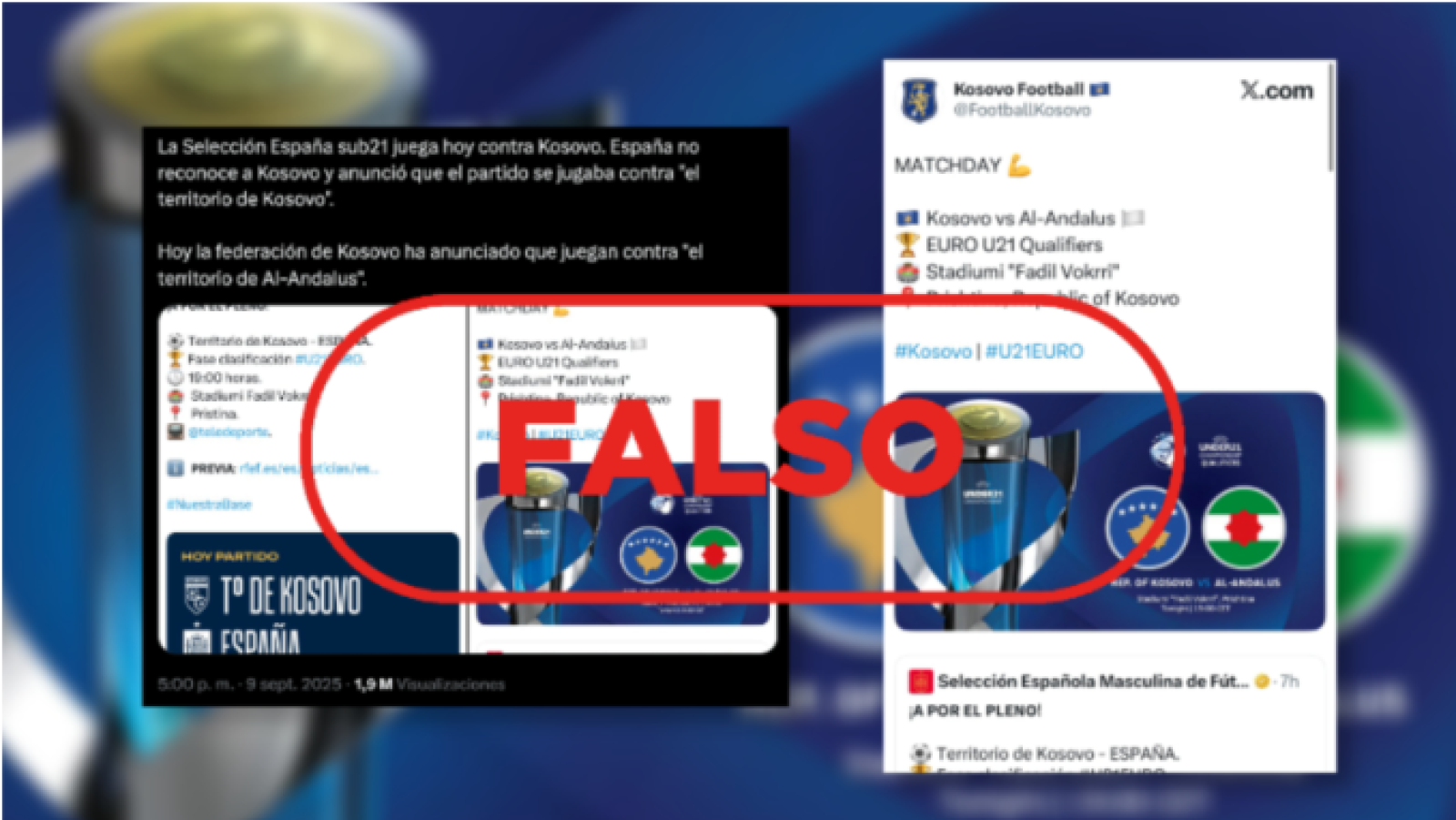 La Federación de Kosovo no ha llamado “territorio de Al-Andalus" a España