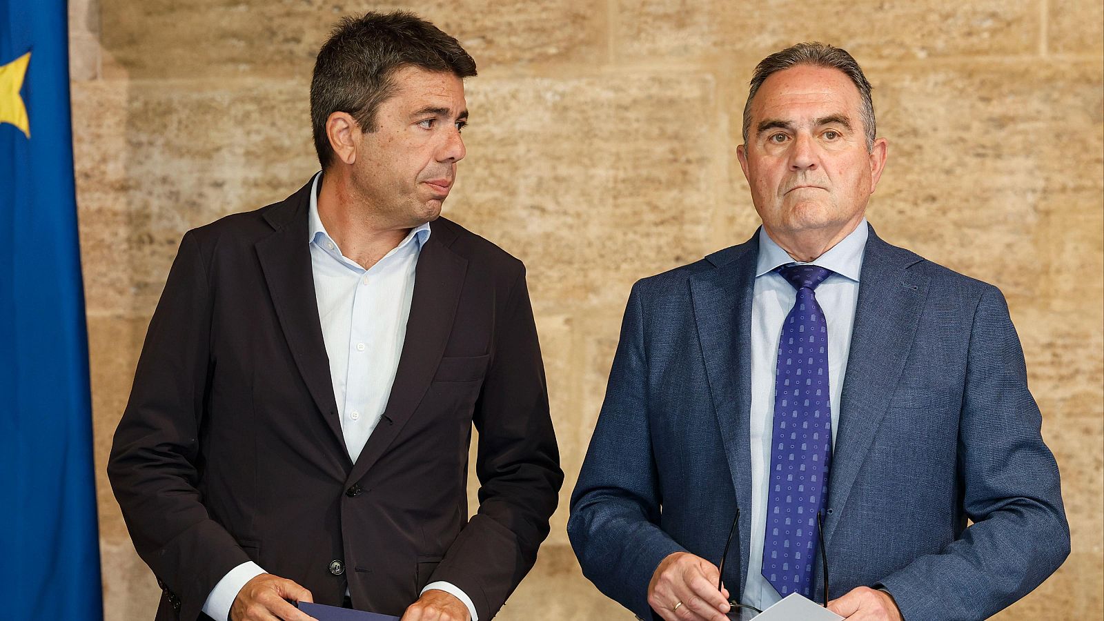 El presidente Carlos Mazón y su vicepresidente para la dana, Francisco José Gan Pampols (archivo)