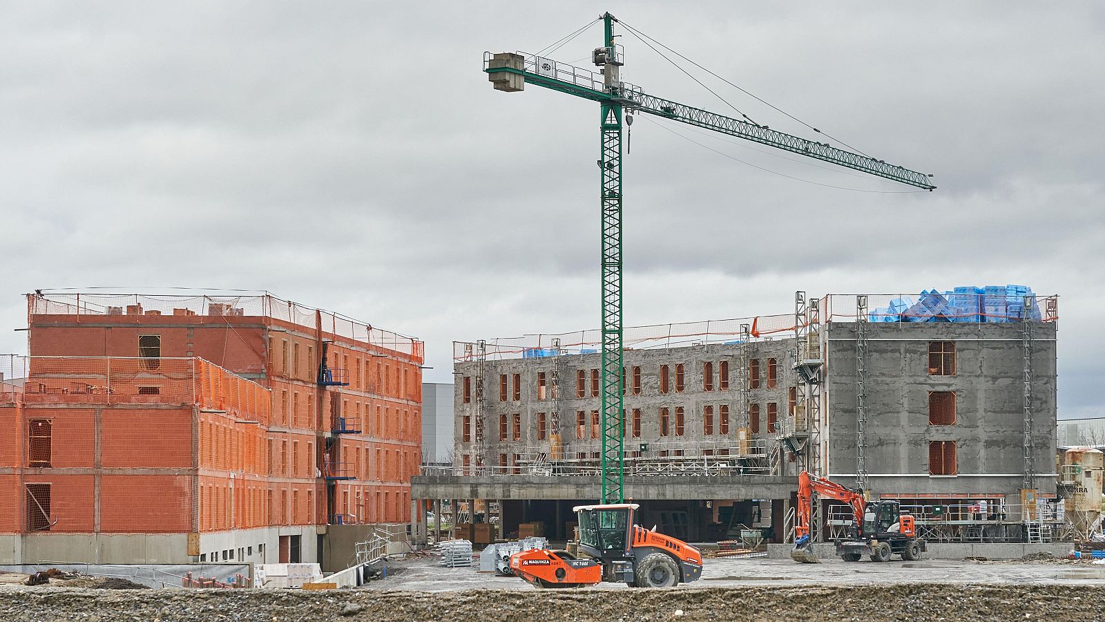 Imagen de una obra en Vitoria, donde murió un trabajador en enero de 2025