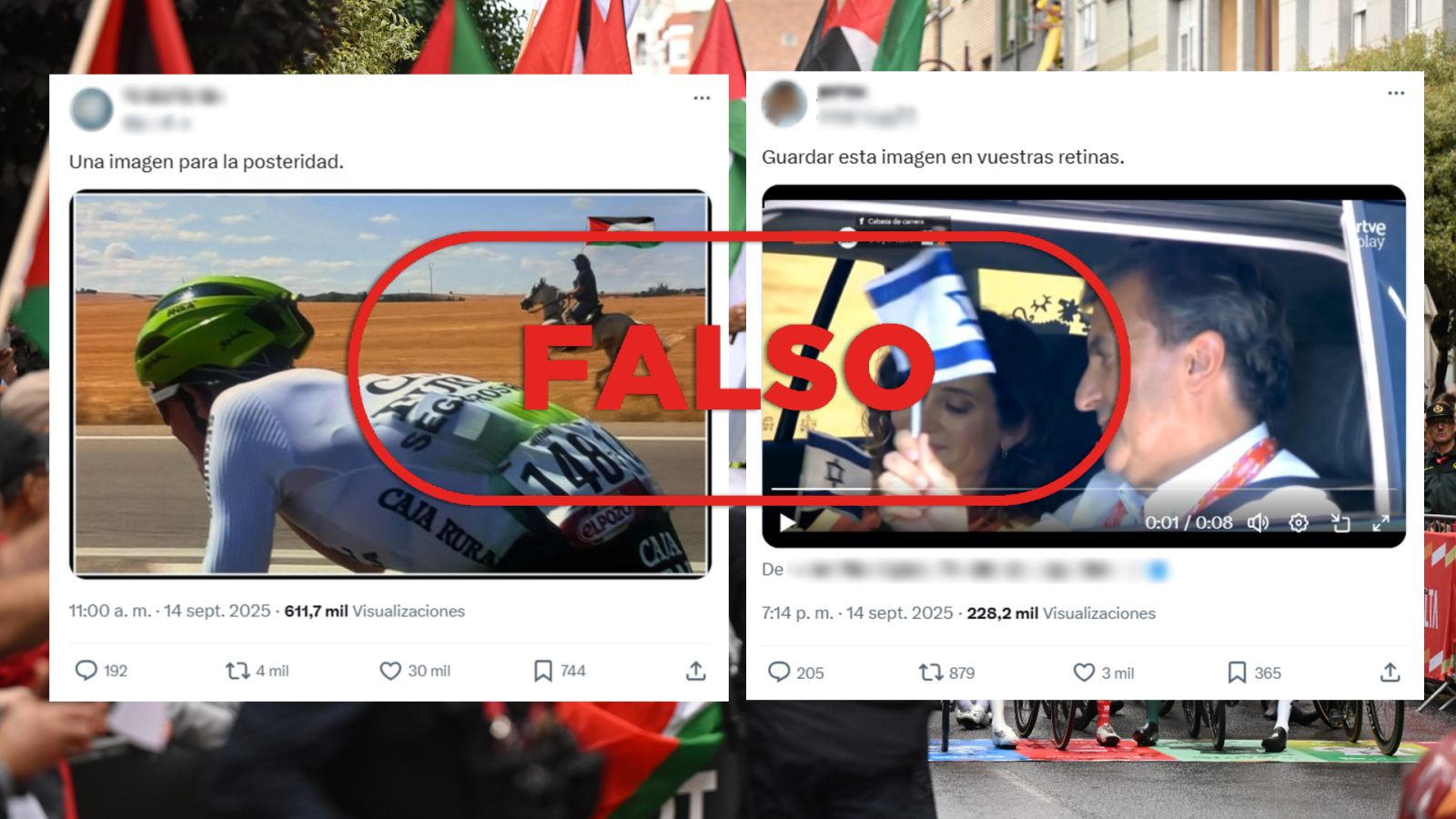 Vuelta a España 2025: estas imágenes están manipuladas