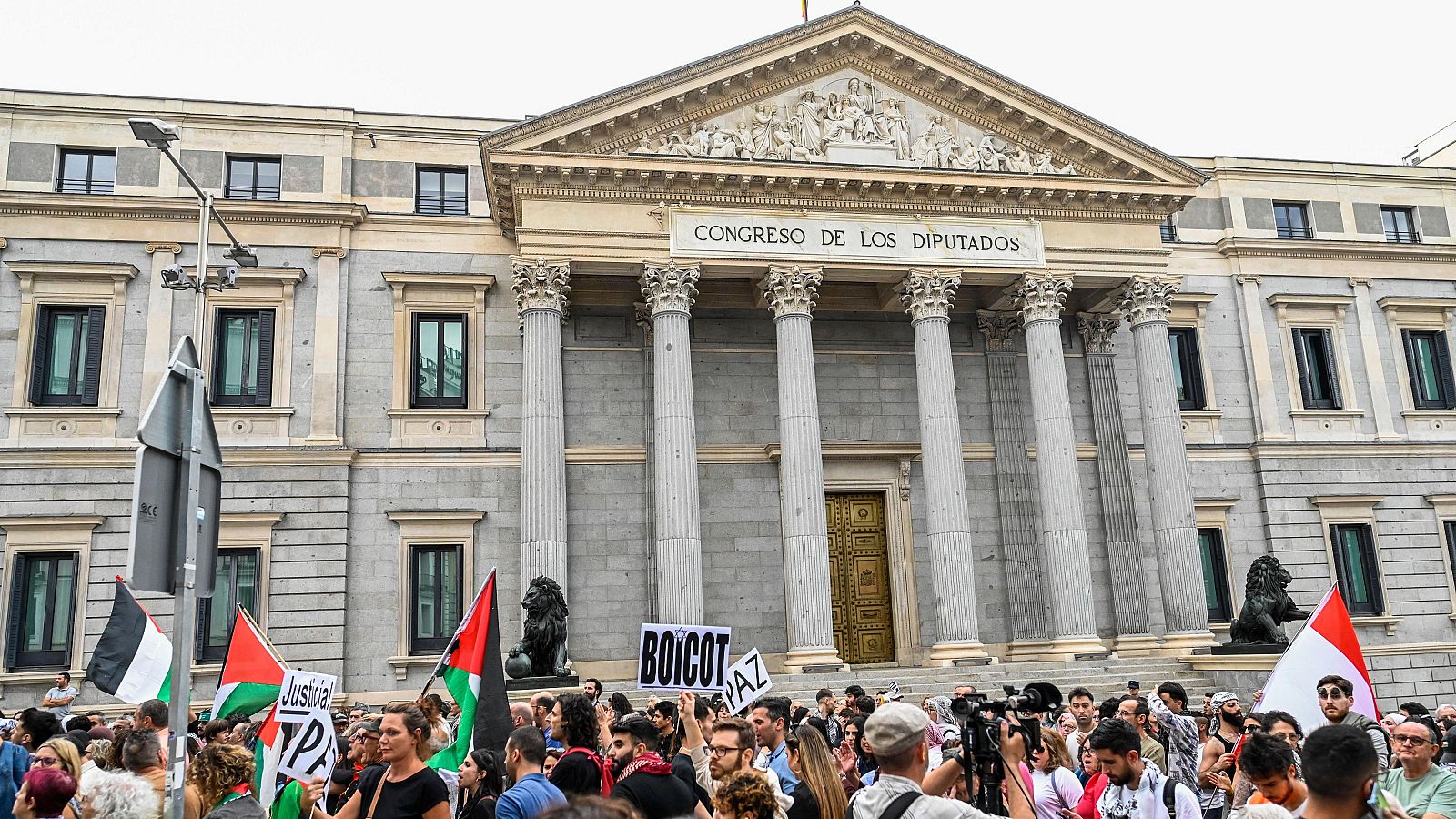 Manifestación en Madrid en una imagen de archivo para pedir al Gobierno que presione a Israel para poner fin al "genocidio" en Gaza
